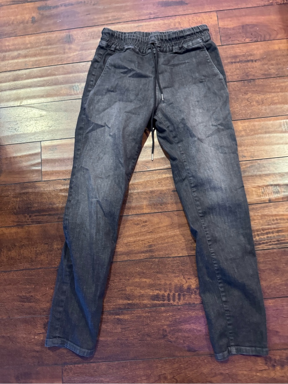 Relaxed Black Drawstring Women's Jeans